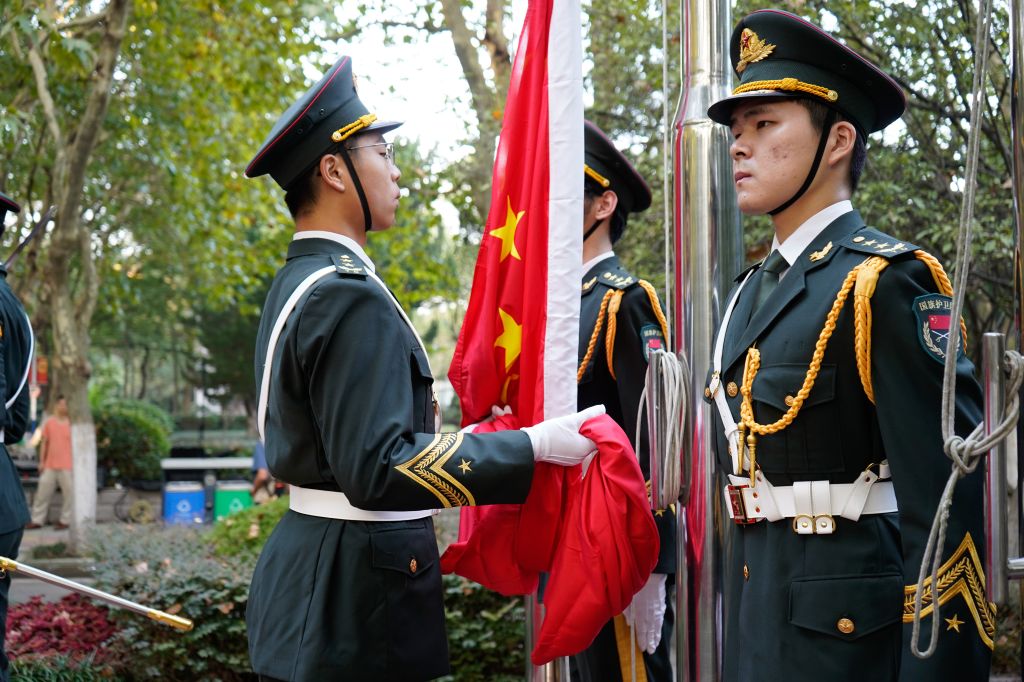 在這裡他們的青春不負韶華寫在安徽農業大學國旗護衛隊成立一週年之際